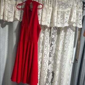 B Darlin Vibrant Red Backless Dress